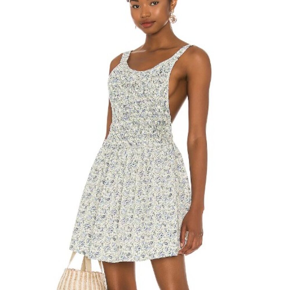 NWT Free People Petunia Tea Combo Cross Back Mini Dress Size XL